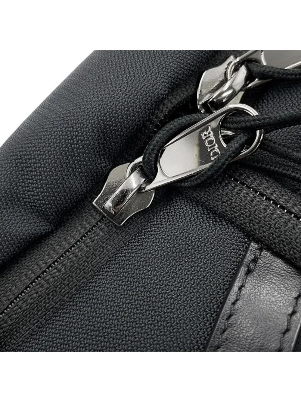 Dior Shoulder Bag Nylon Leather Mystery Lunch Collaboration Black